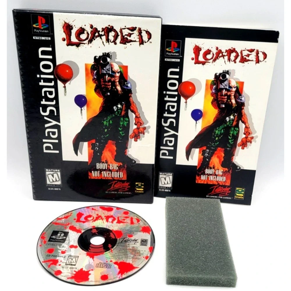Loaded long box (Sony PlayStation 1 shooter ps1 CIB tested with foam